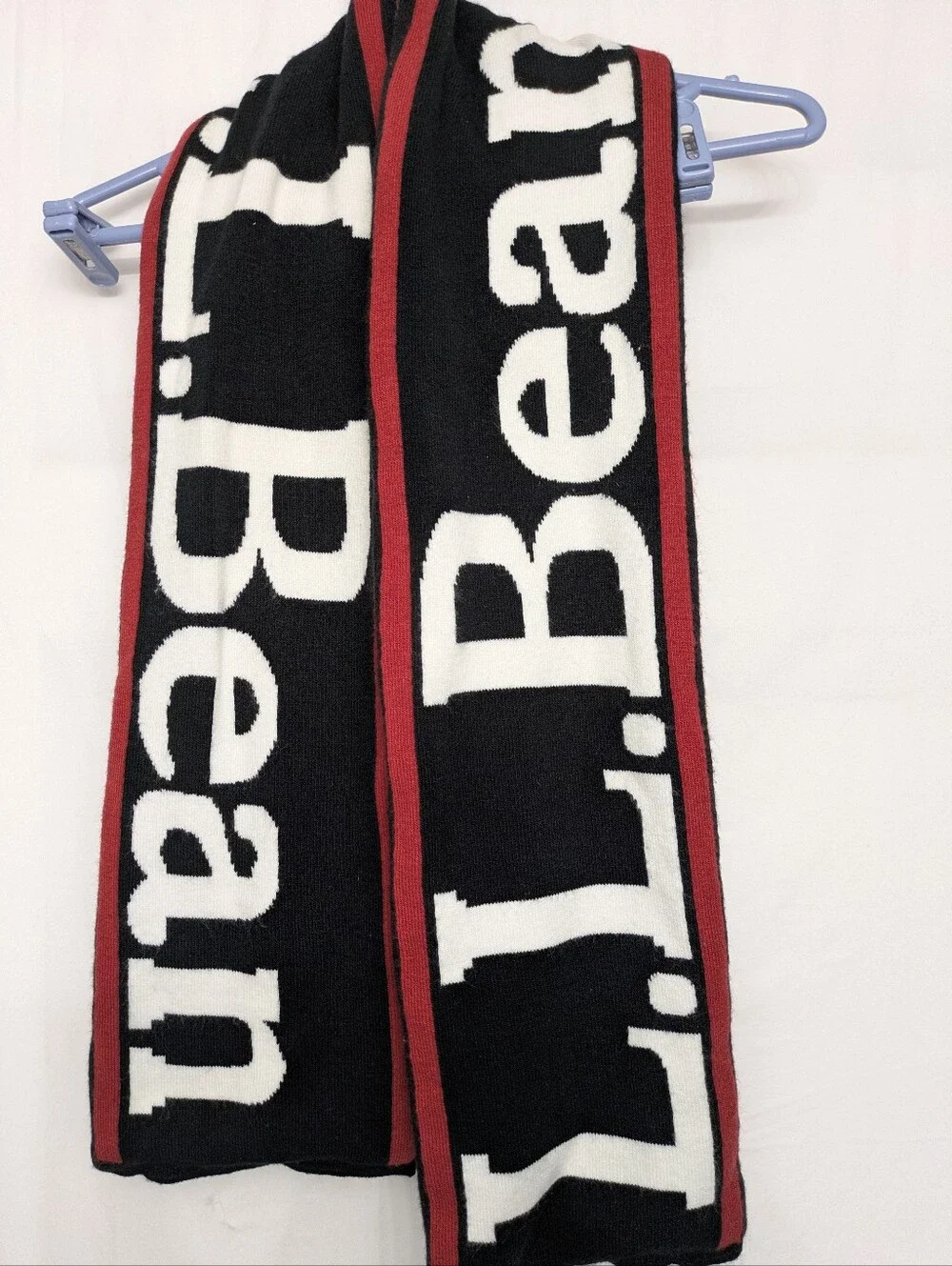 L.L.Bean Reversible Buffalo Plaid Logo Winter Scarf